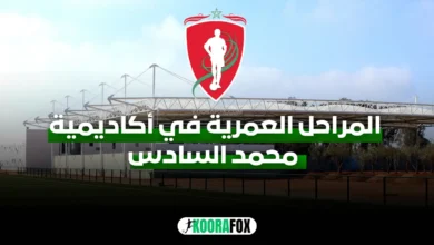 المراحل العمرية في أكاديمية محمد السادس